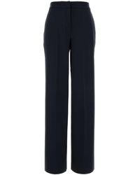 Max Mara - Midnight Stretch Cotton Orche Wide-Leg Pant - Lyst
