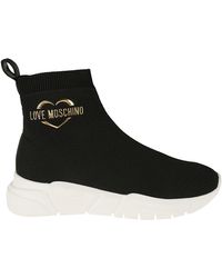 Womens Clothing Hosiery Socks Love Moschino Ja15113g1biq100a Sneaker in Black Save 21% 