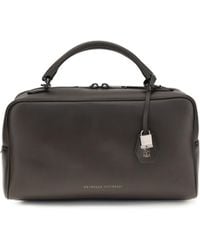 Brunello Cucinelli - Boston Explorer Handbag Calf Leather Bos Taurus Shoulder Bags - Lyst