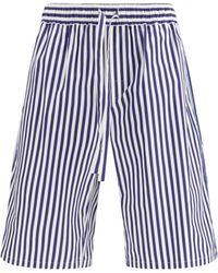 Dolce & Gabbana - Striped Drawstring Shorts Cotton; Silk Bermuda - Lyst