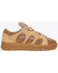 Paura - Santha 1 Original And Camel Suede Low Sneaker - Lyst