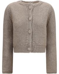 forte_forte - Chunky Knit Cardigan With Buttons - Lyst