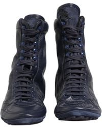 Dolce & Gabbana - Dark Deer Leather Mid Calf Boots Shoes 77Er+23Lf - Lyst