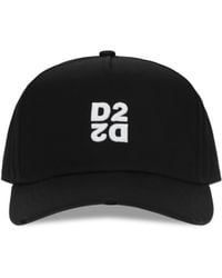 DSquared² - Logo Baseball Cap Cotton Hats E Hairbands - Lyst
