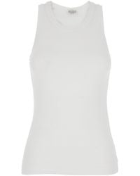 Brunello Cucinelli - Crewneck Top With Monil Detail On The Front - Lyst