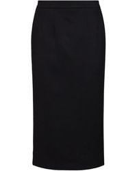 Dolce & Gabbana - Stretch Wool Midi Pencil Skirt - Lyst