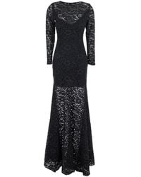 Le Plain - Maxi Dress With Rear Concealed Zip Closure And All-Over Embroidery - Lyst