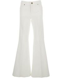 Twinset - Wide Leg Jeans With Logo Patch On The Back And Wide Leg - Lyst