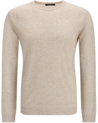 Aragona Cashmere - Crewneck Sweater Cashmere And Linen Kashmir/Capra Hircus - Lyst