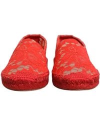 Dolce & Gabbana - Taormina Lace Espadrille Flats Shoes Viscose Cotton Nylon - Lyst