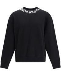 Palm Angels - Cotton Crewneck Sweatshirt With Logo - Lyst