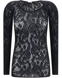 Wolford - Infinite Rose Net Long-Sleeve Top - Lyst