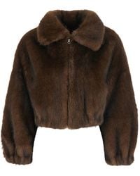 VALENTINI 1972 - Bomber Jacket With Wide Collar - Lyst