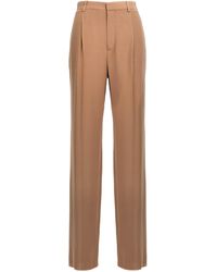 Saint Laurent - Crepe Silk Pants - Lyst