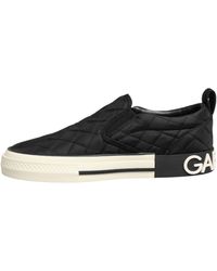 Dolce & Gabbana - Quilted Slip On Low Top Sneakers Shoes Polyester Pu Viscose - Lyst