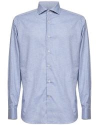 D 40 - Light Checked Cotton Poplin Shirt - Lyst