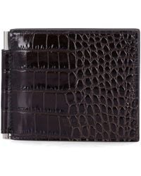 Tom Ford - Croc-Embossed Leather Money Clip Wallet - Lyst