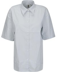 Totême - Short-Sleeve Poplin Shirt - Lyst