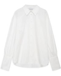 Anine Bing - Maxine Logo-embroidered Cotton Shirt - Lyst