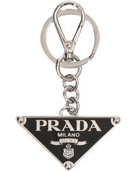 Prada - Logo Keyring - Lyst