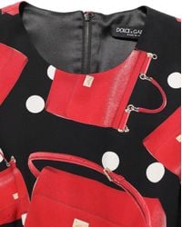 Dolce & Gabbana - Long-sleeve Handbag-print A-line Dress - Lyst