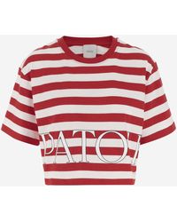 Patou - Cotton T-Shirt With Logo Striped Pattern - Lyst