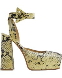 Bottega Veneta - Tower Snakeskin-Print Pumps - Lyst