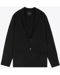 Roberto Collina - Giacca Revers Cotton Knit Blazer With Patch Pockets - Lyst