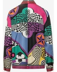 Versace - Silk Shirt With Geometric Print - Lyst
