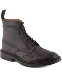 Tricker's - Stow Espresso Burnished Calf Derby Boot - Lyst