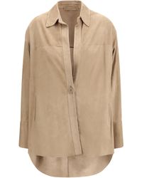 Salvatore Santoro - Suede Shirt Lamb Ovis Aries - Lyst