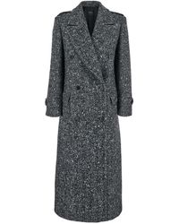 Le Plain - Double-Breasted Coat With Wide Notched Revers - Lyst