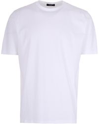 Herno - Superfine Stretch Cotton Jersey Crew Neck T-Shirt - Lyst