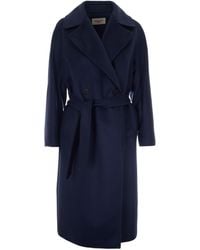 Weekend by Maxmara - Solid Notched Lapel Trench Coat - Lyst
