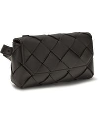 Bottega Veneta - Leather Fanny Pack Intrecciato Espresso- Calf Shoulder Bags - Lyst