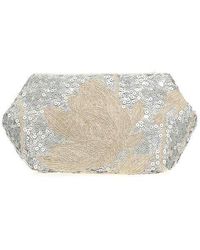 Brunello Cucinelli - Naturale Linen Embellished Clutch Bag - Lyst