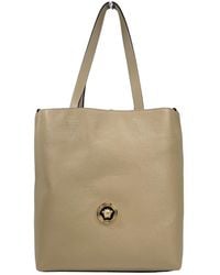 Versace - Medusa Large Leather Tote Bag With Pouch - Lyst