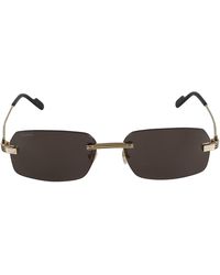 Cartier - Straight Bridge Rimless Sunglasses - Lyst