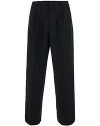 DUNST - Wide Slacks Double Pleated Tech Fabric Polyester Trousers - Lyst