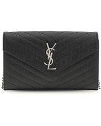 Saint Laurent - Chain Wallet Calf Leather Bos Taurus - Lyst