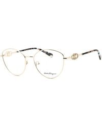 Ferragamo - Salvatore Eyeglasses Cat Eye Full Rim, Light Frame And Clear Demo Lenses Lens Sf2220R712 - Lyst