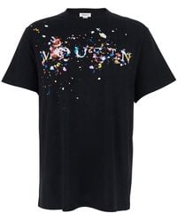 McQueen - T-Shirt With Print On The Front - Lyst