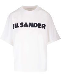 Jil Sander - Cotton Logo T-shirt - Lyst