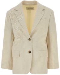 Dries Van Noten - Birdy Embroidered Cotton-Blend Blazer - Lyst
