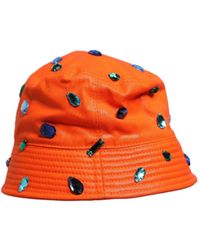 Dolce & Gabbana - Crystal Embellished Bucket Fisherman Cap Hat Cotton Elastane - Lyst