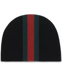 Gucci - Web Stripe Beanie Merino Wool Ovis Aries Hats E Hairbands - Lyst