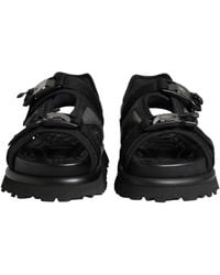 Dolce & Gabbana - Dolce & Gabbana Logo-Detailed Leather Sandals - Lyst
