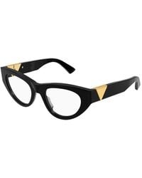 Bottega Veneta - Eyeglasses Cat Eye Full Rim, Frame And Clear Demo Lenses Lens Bv1179O001 - Lyst