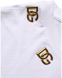 Dolce & Gabbana - Cotton Dg Logo Crew Neck T-Shirt - Lyst