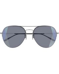 Bottega Veneta - Sunglasses Aviator Full Rim, Ruthenium- Frame And Lens Bv0247S005 - Lyst